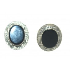 Stud Earrings Silver 925 Sterling Women Black Onyx Stones Handmade Gift B621
